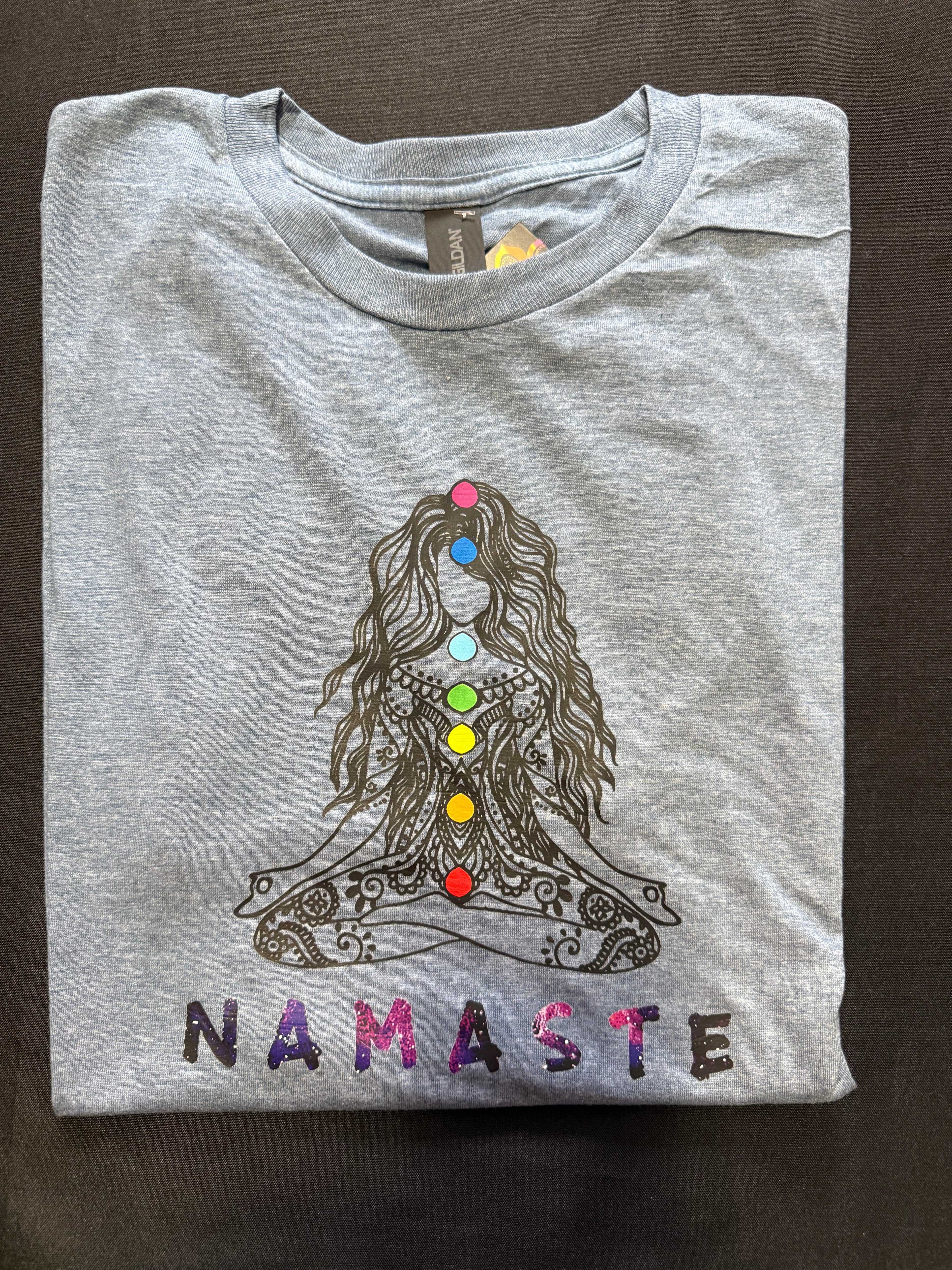Namaste Chakra Meditation Graphic Tee