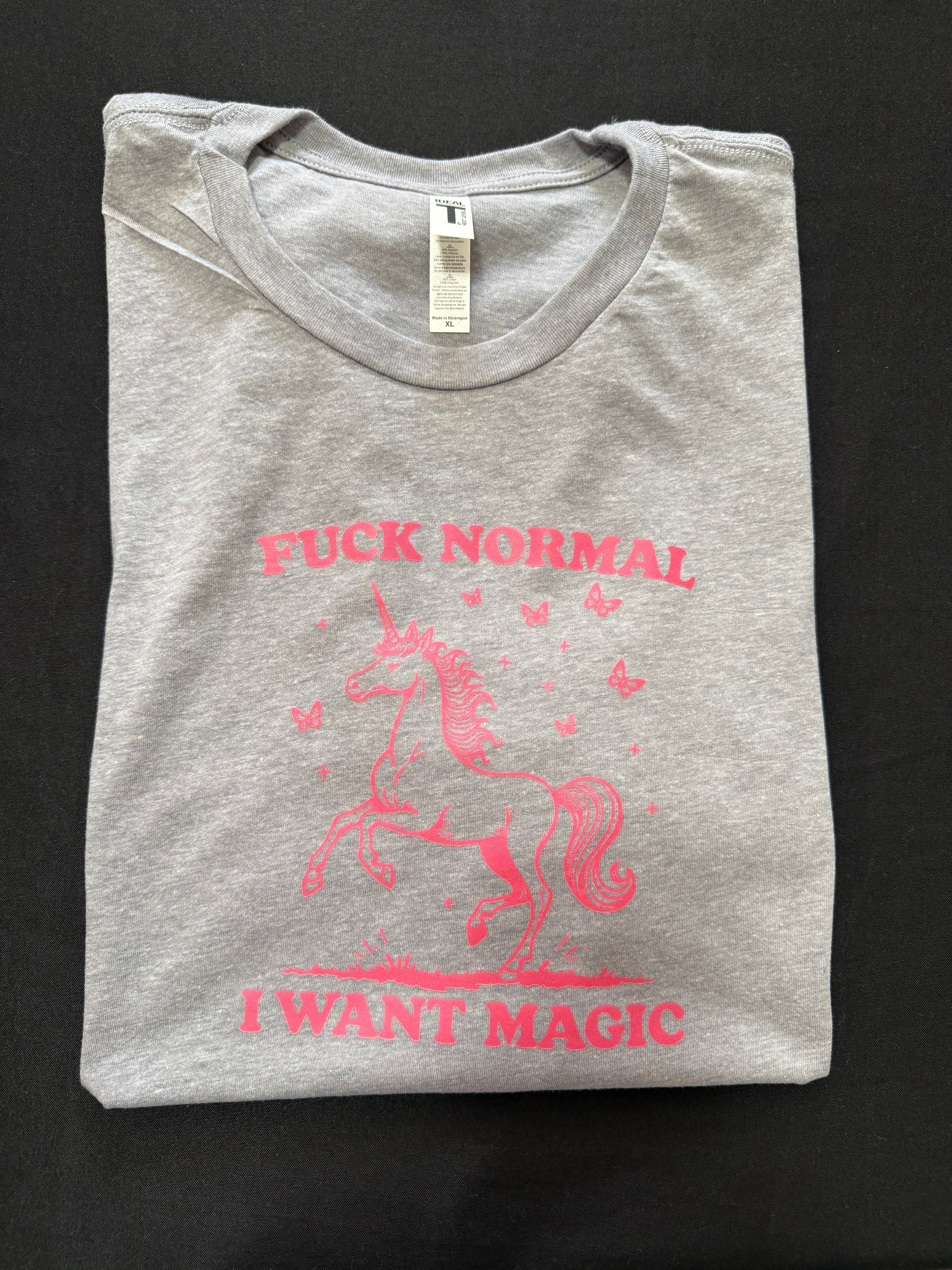 “F*ck Normal, I Want Magic” Unicorn Crop Top 🦄✨