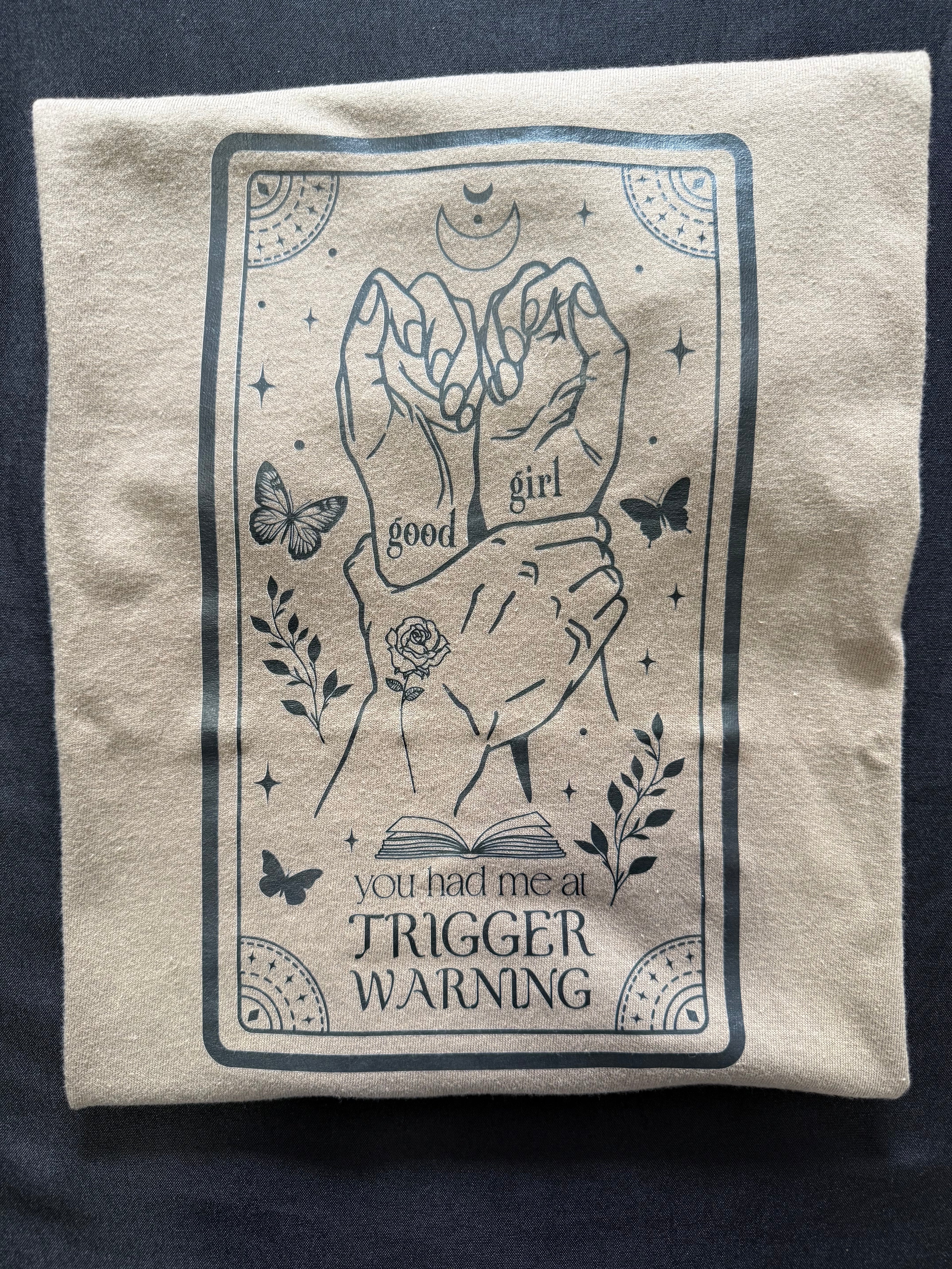 “You Had Me at Trigger Warning” Book Lover Graphic T-Shirt