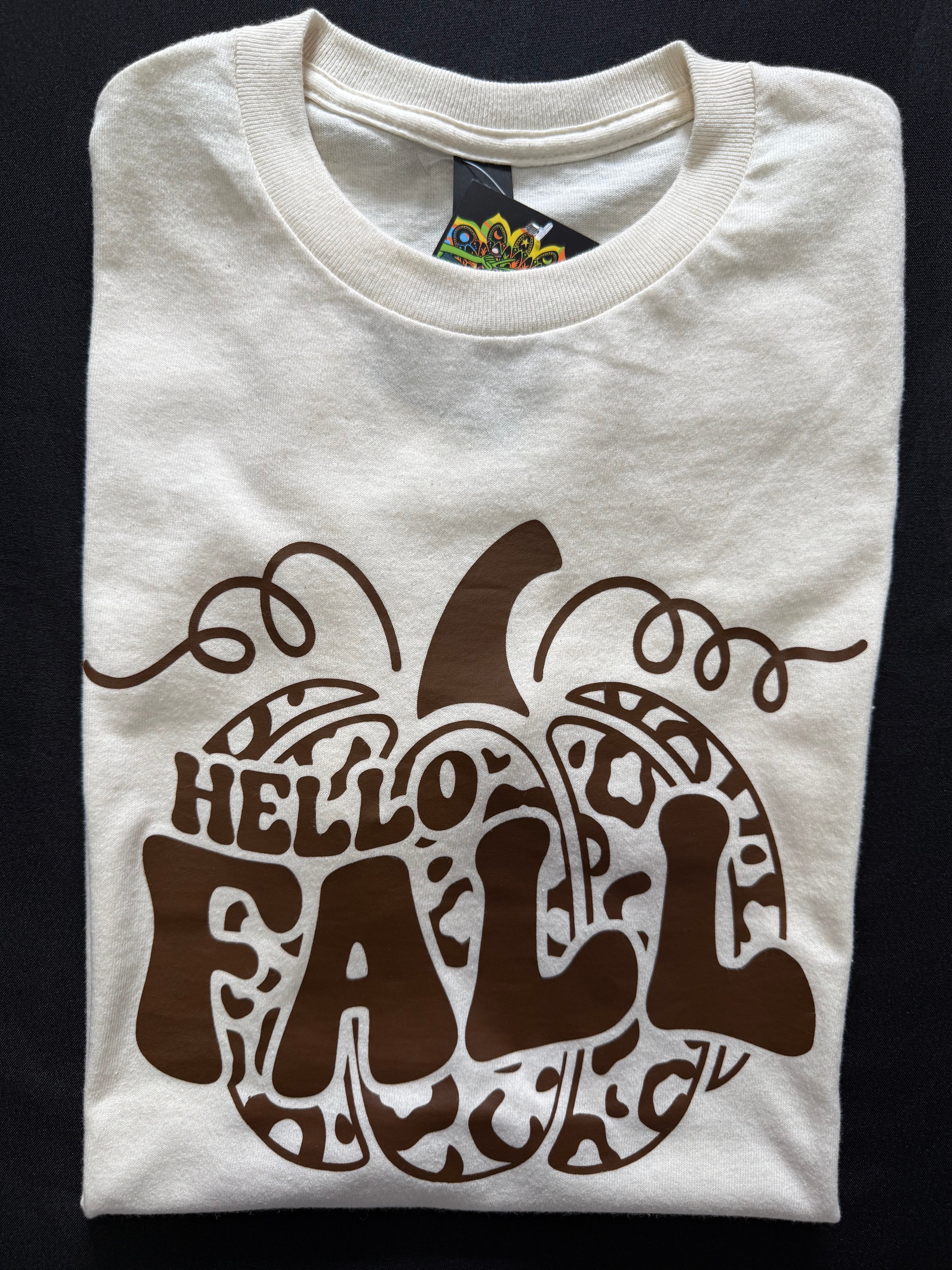 “Hello Fall” Pumpkin Graphic T-Shirt