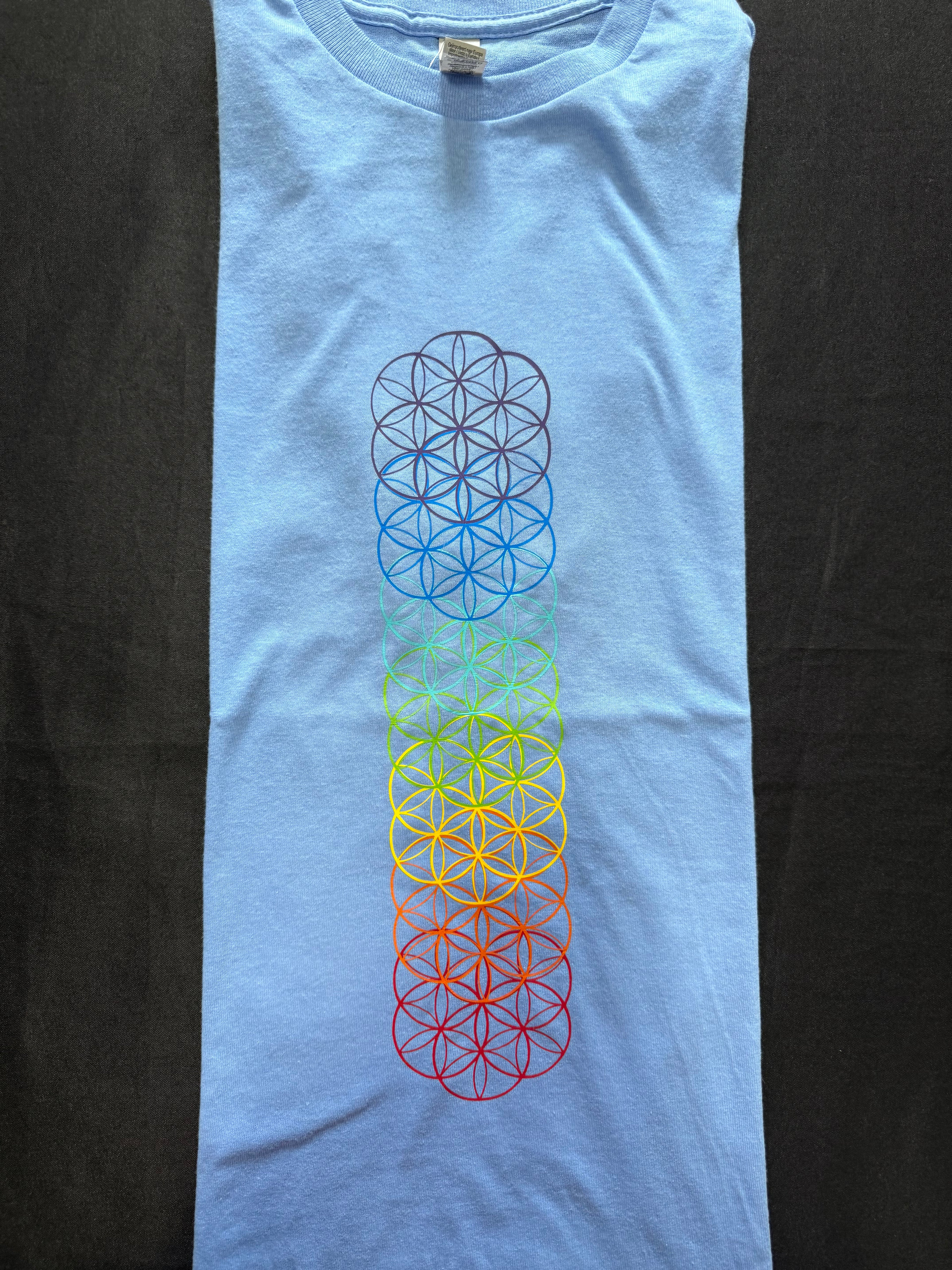 Chakra Flower of Life Sacred Geometry Graphic Tee