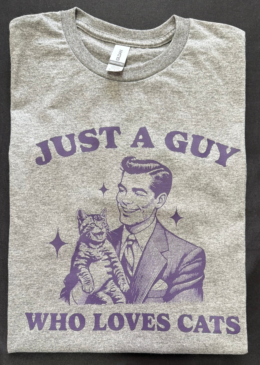 “Just a Guy Who Loves Cats” Graphic Tee