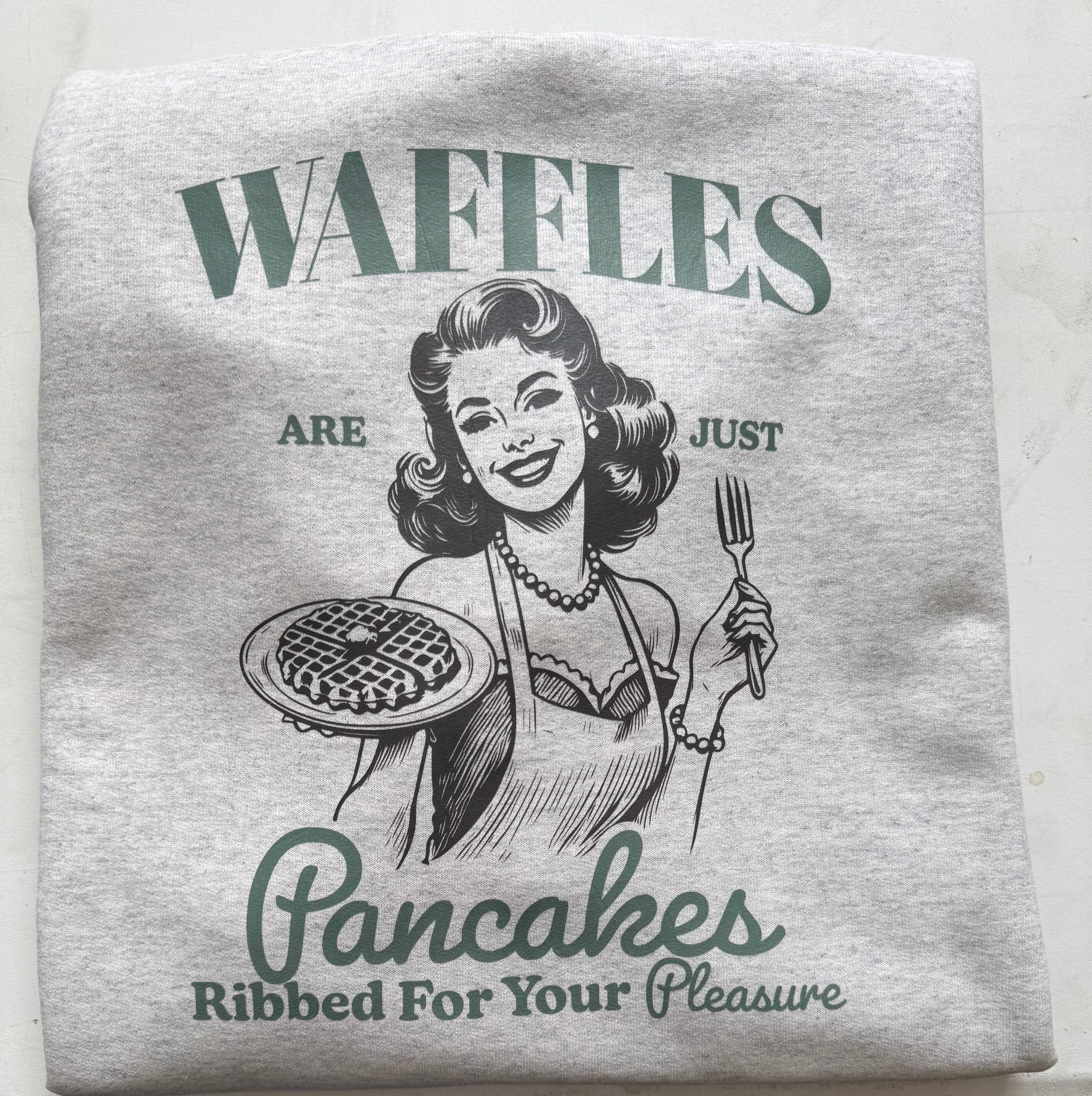 Waffles Are Just Pancakes Sweatshirt