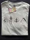 Skeleton Yoga Graphic T-Shirt – Sage Green