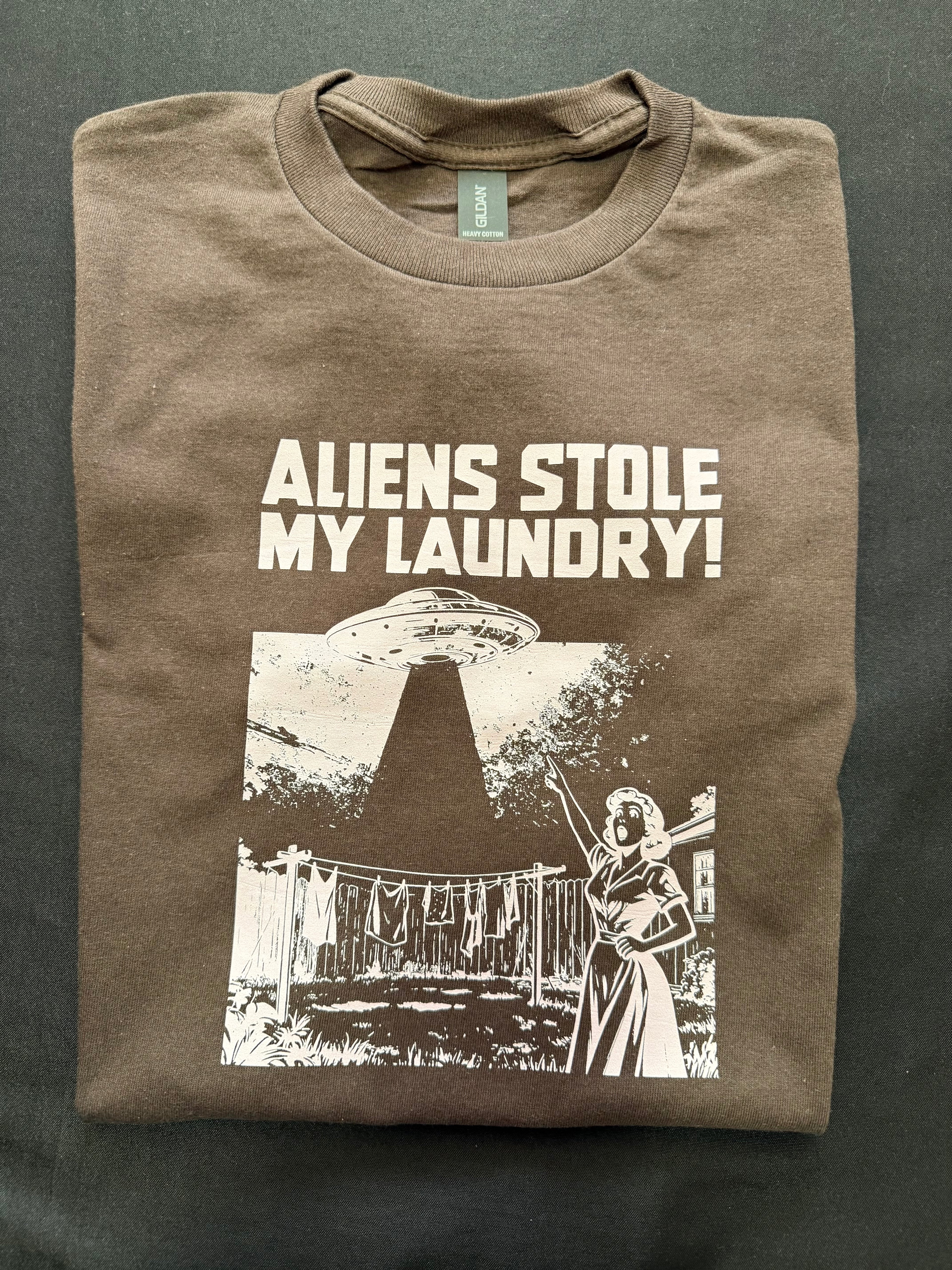 “Aliens Stole My Laundry!” Graphic Tee
