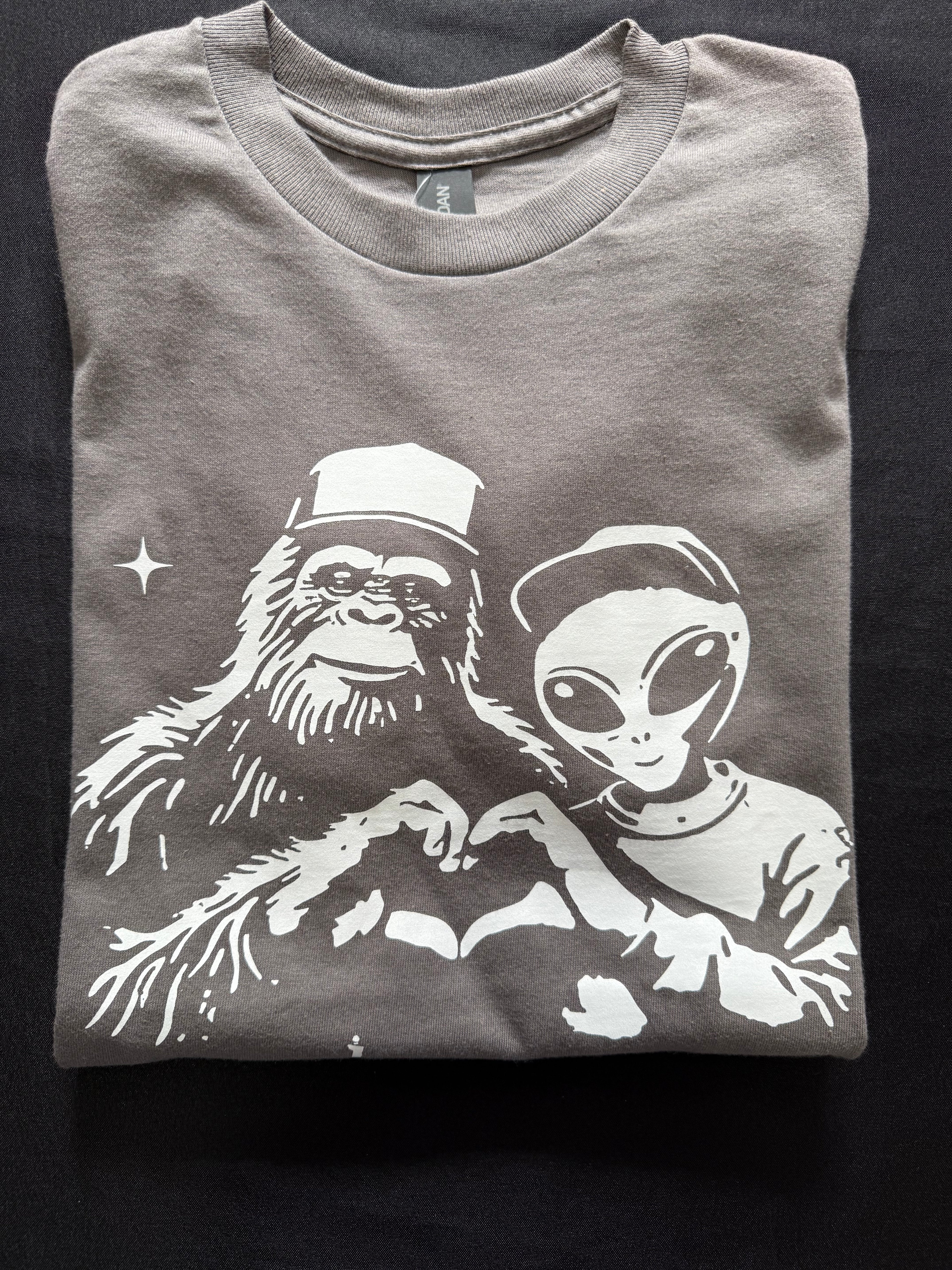 Bigfoot & Alien Graphic T-Shirt