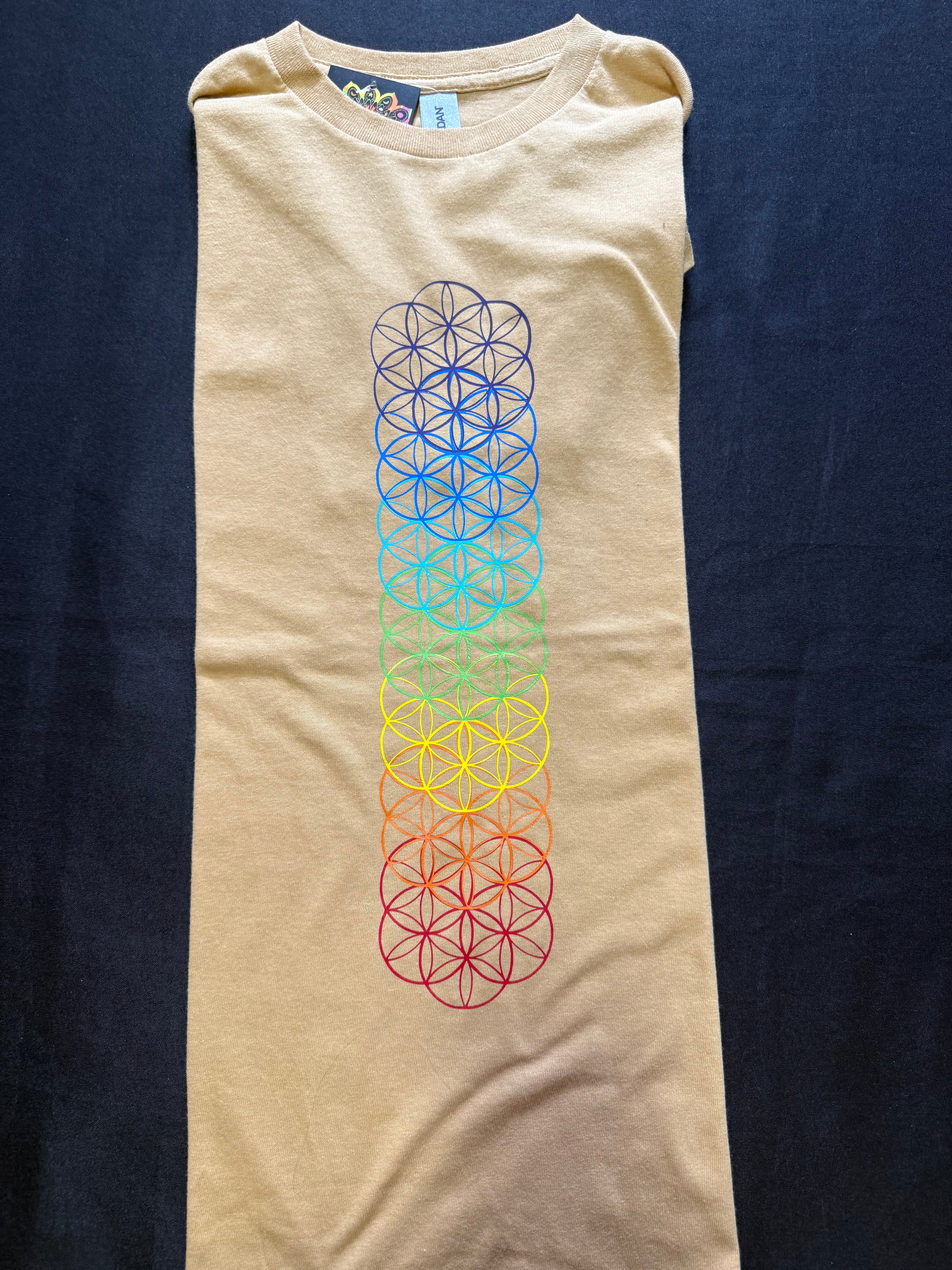 Chakra Flower of Life Sacred Geometry Graphic Tee