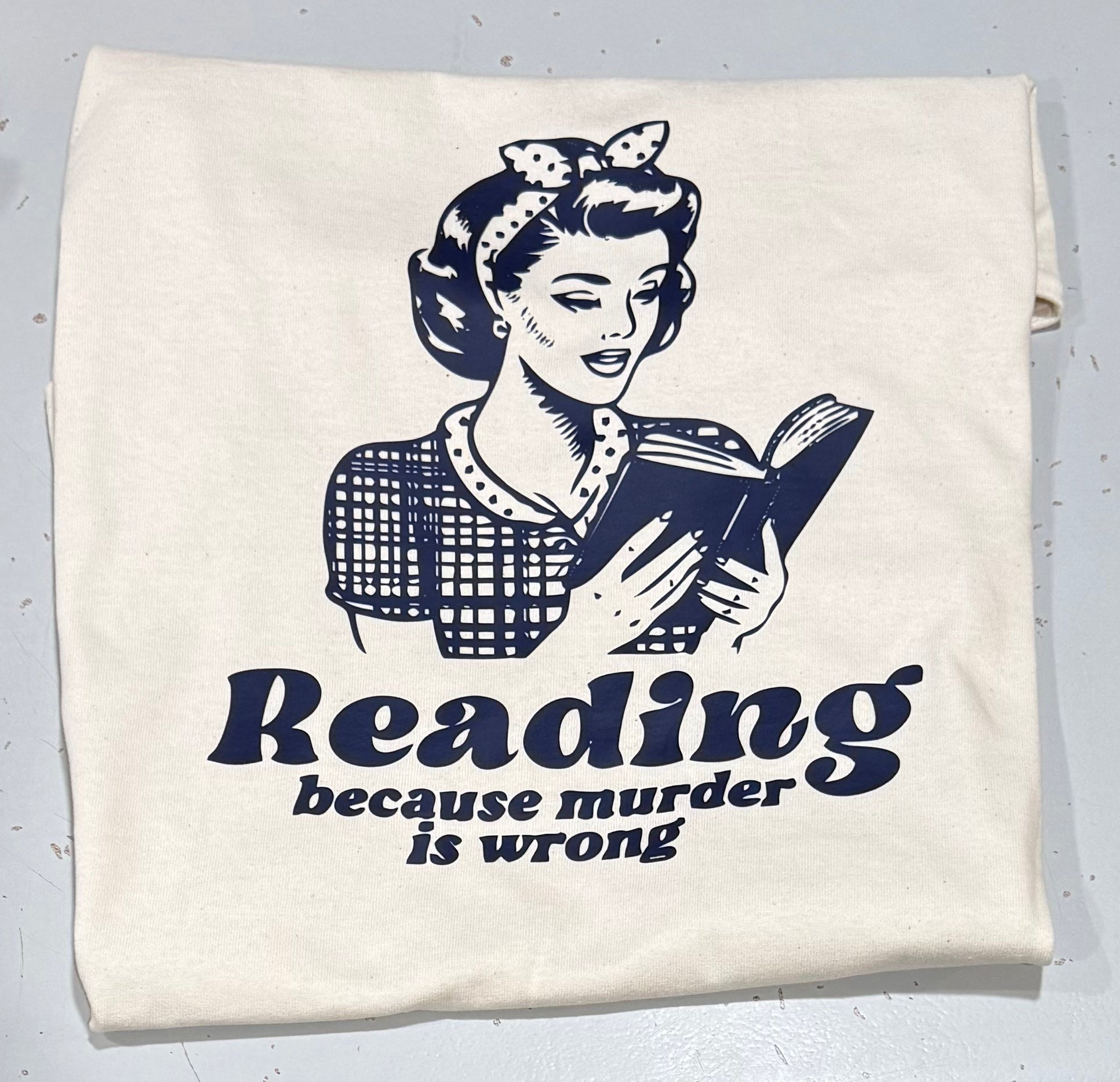 Reading because murder is wrong tshirt