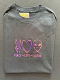 Peace Love Alien Short Sleeve Graphic T