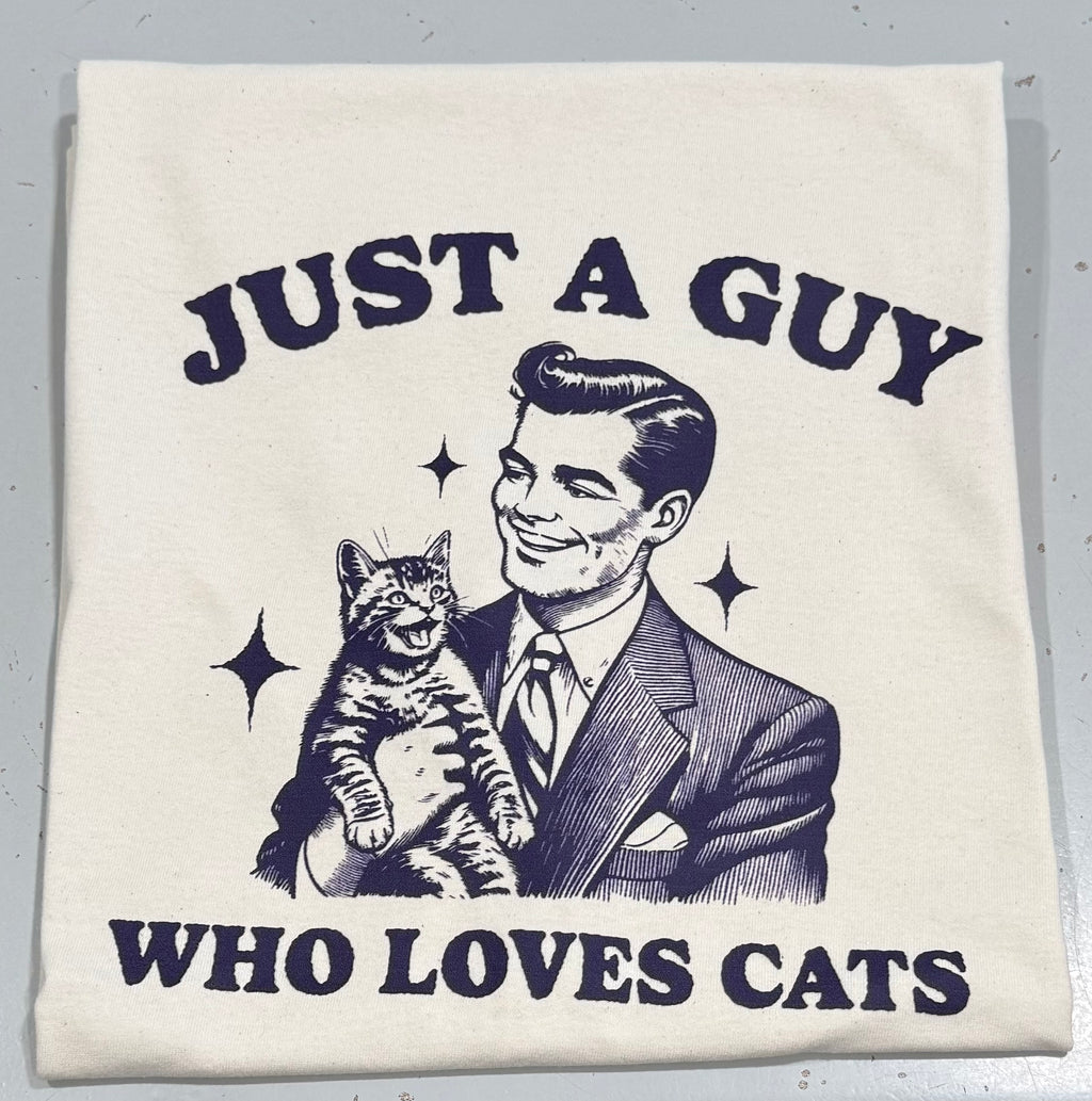 “Just a Guy Who Loves Cats” Graphic Tee