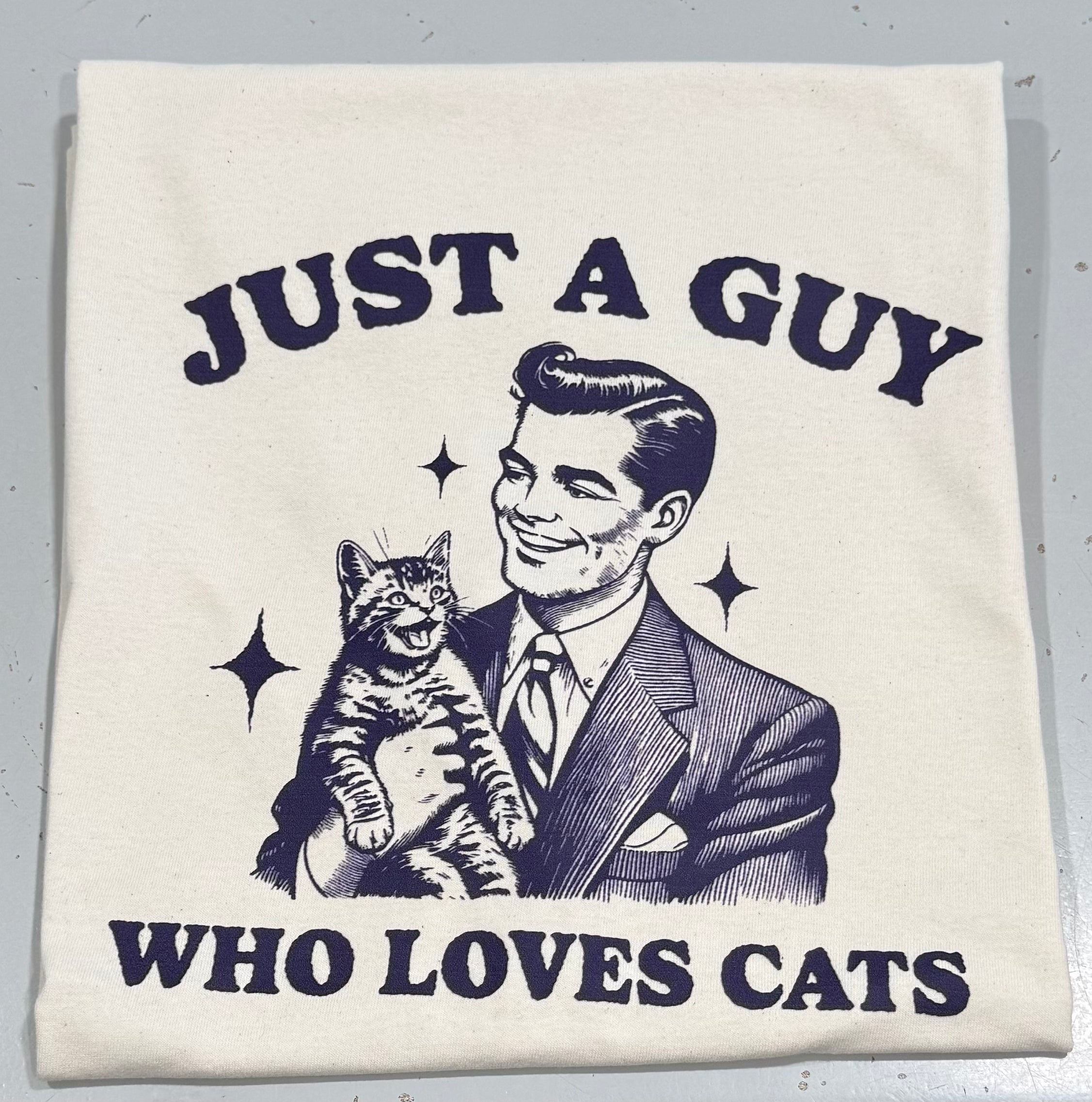 “Just a Guy Who Loves Cats” Graphic Tee