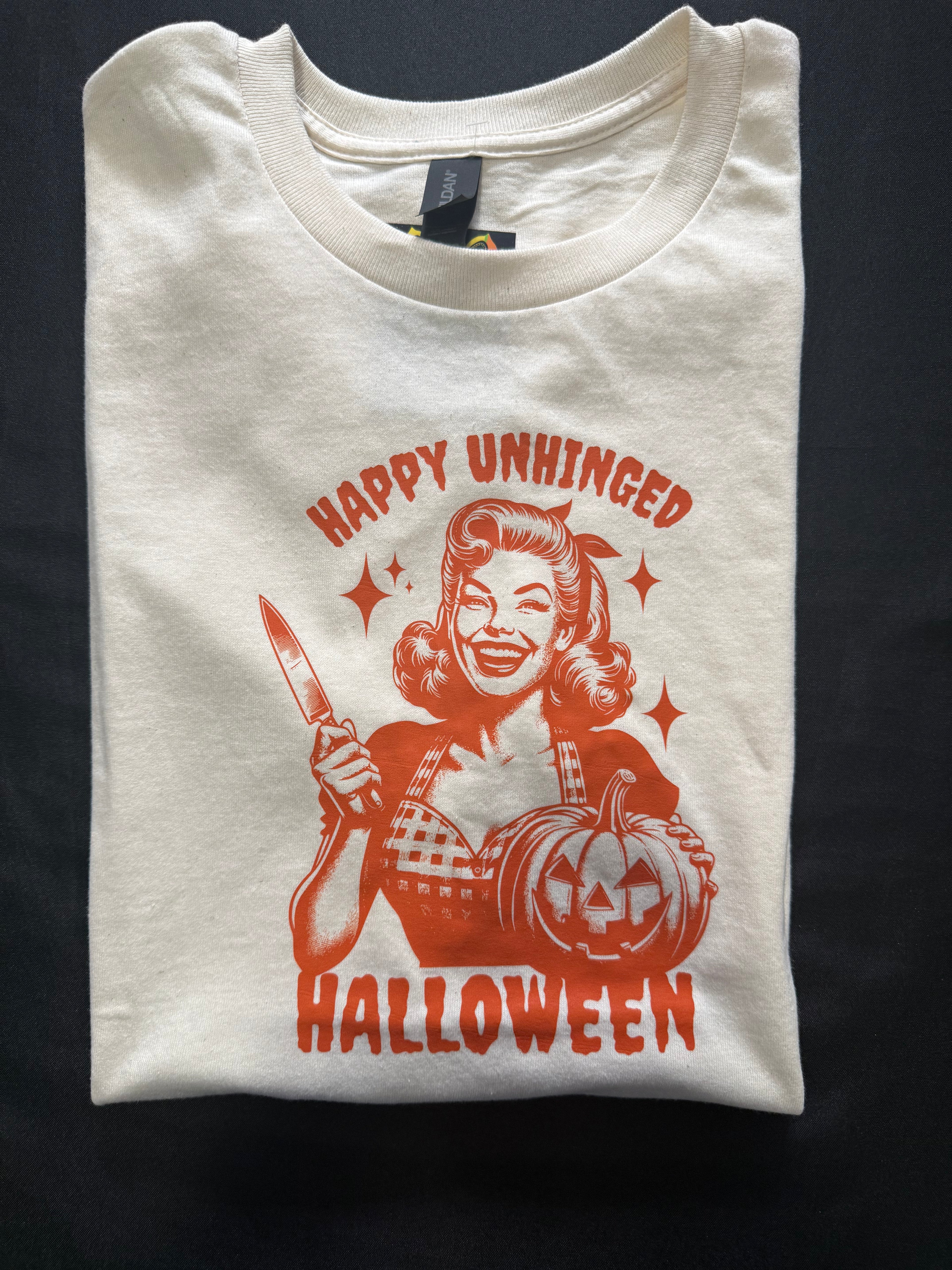 Happy Unhinged Halloween Graphic T-Shirt