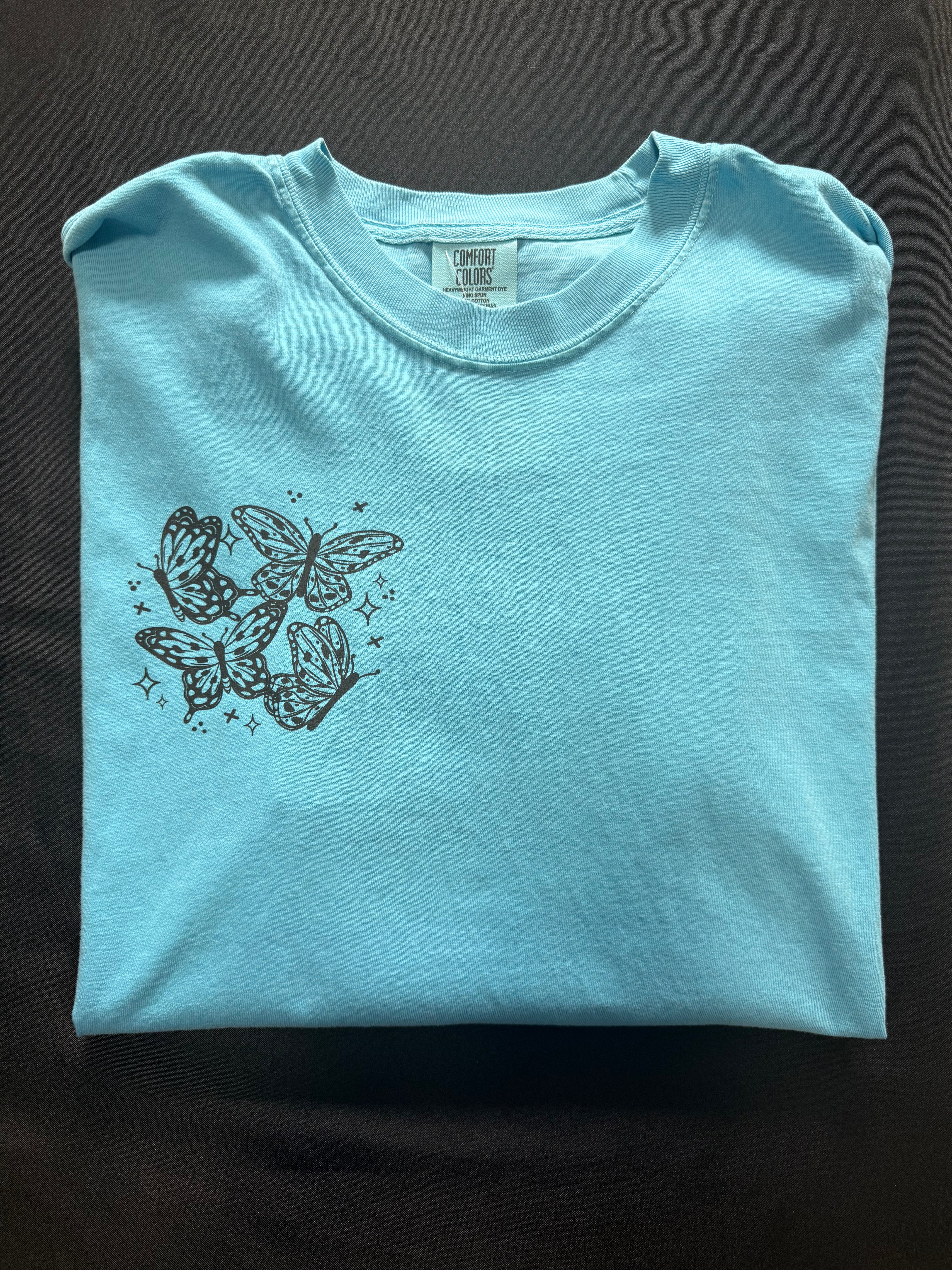 “Keep Going” Butterfly Graphic T-Shirt