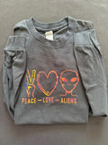 Peace Love Alien Long Sleeve